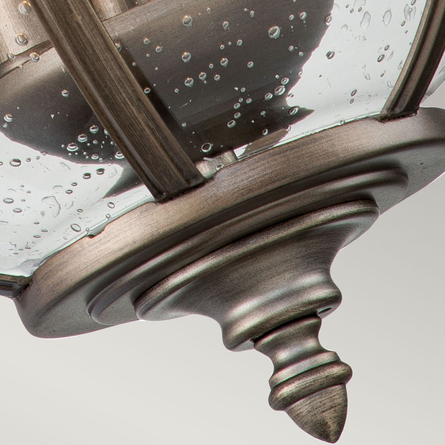 Wandleuchte außen Kugelschirm H: 57,8 cm IP44 E14 Vintage Lampe, Bronze, Beleuchtung, Leuchte