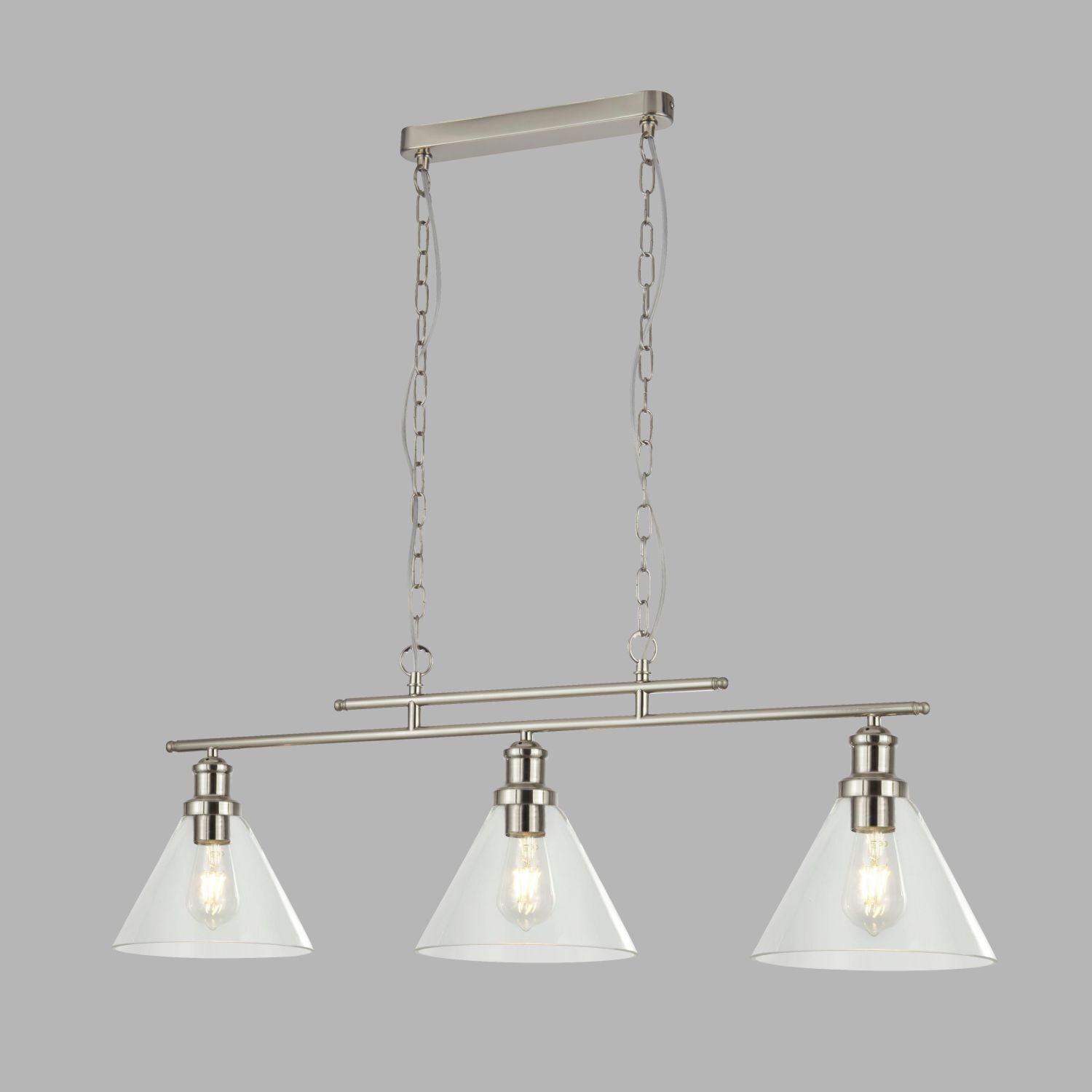 Pendelleuchte 3-flammig E27 B: 95 cm Vintage Design