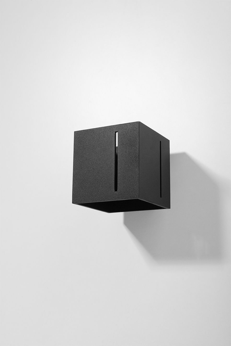 Up Down Wandlampe Schwarz B:10cm eckig Aluminium
