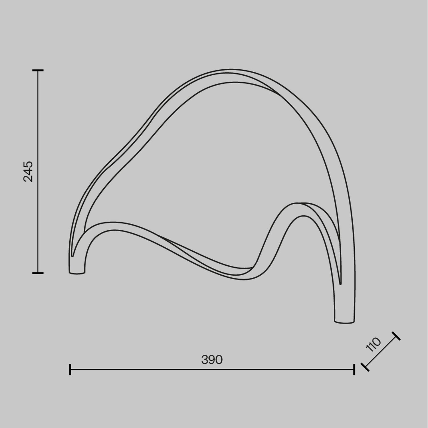 Nachttischleuchte LED Aluminium 24,5 cm hoch in Messing