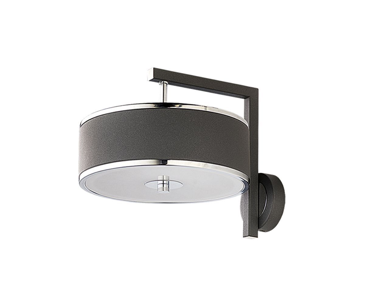 Moderne Wandlampe LORSAN rund Ø30cm in Graphit E14