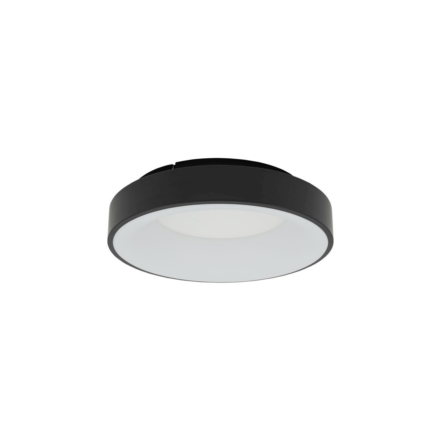 Runde LED Deckenlampe Schwarz Ø38 cm wohnlich blendarm