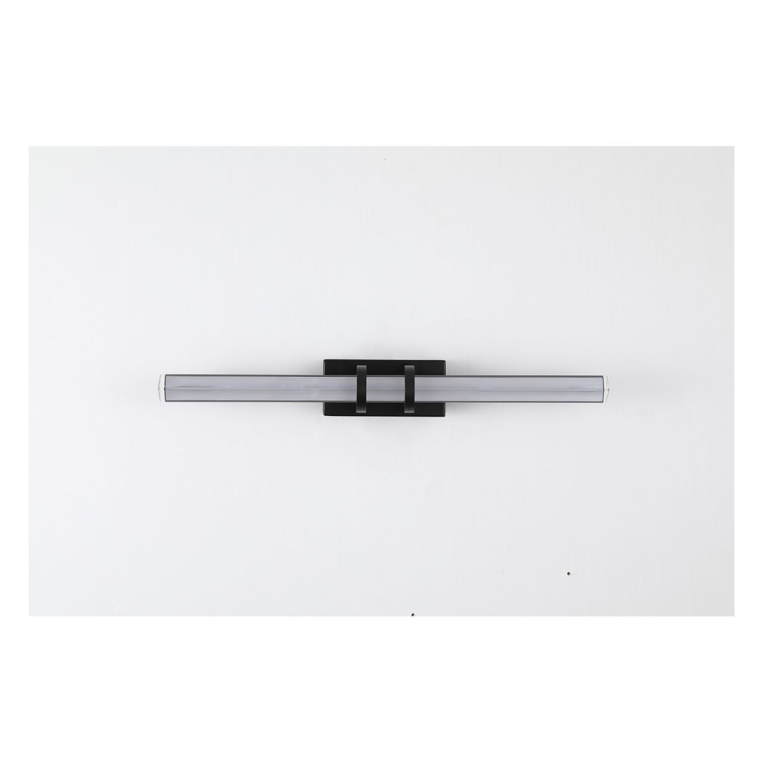LED Spiegelleuchte Metall Glas Schwarz IP44 B:46,5 cm