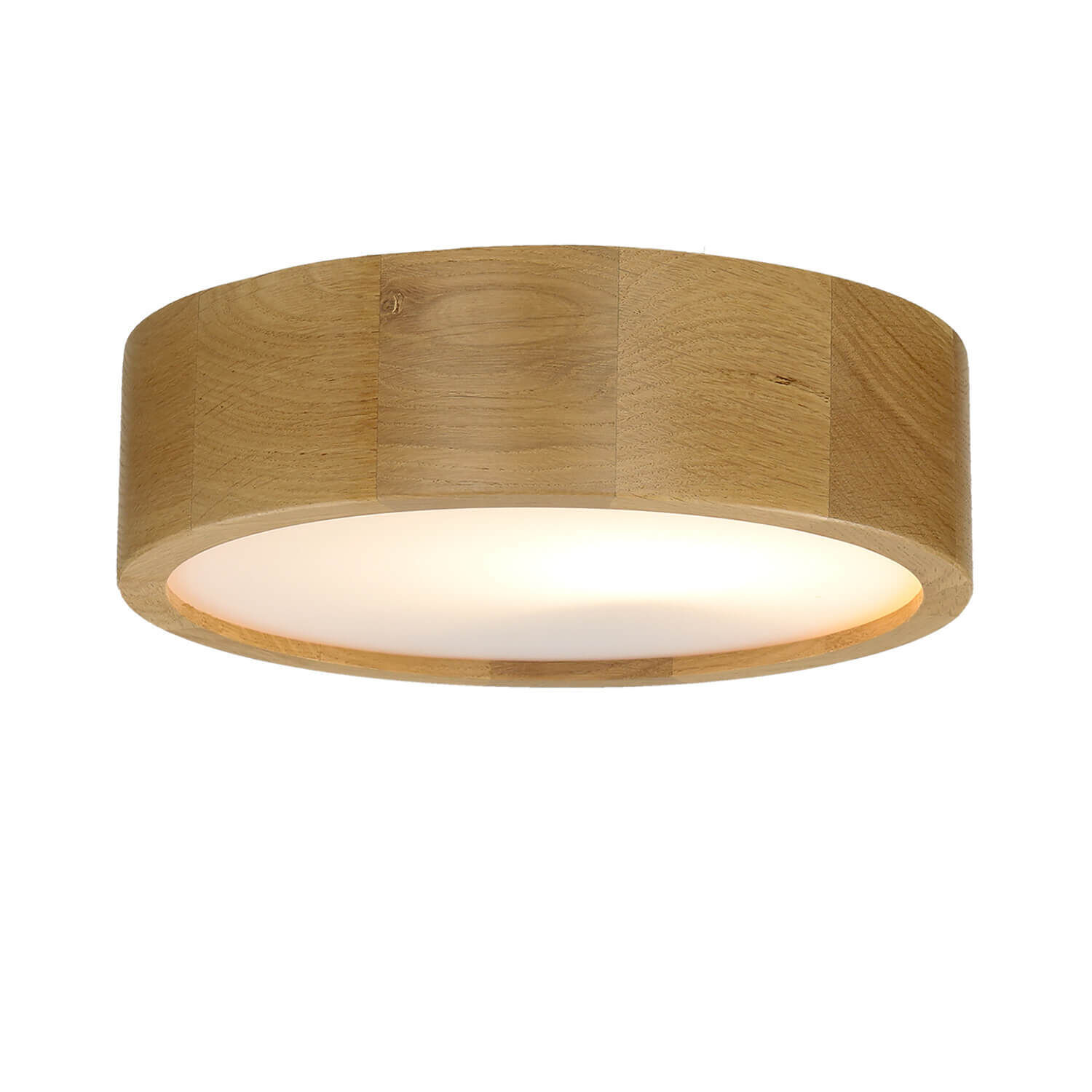 Deckenleuchte Wohnzimmer Eiche rund Holz Lampe