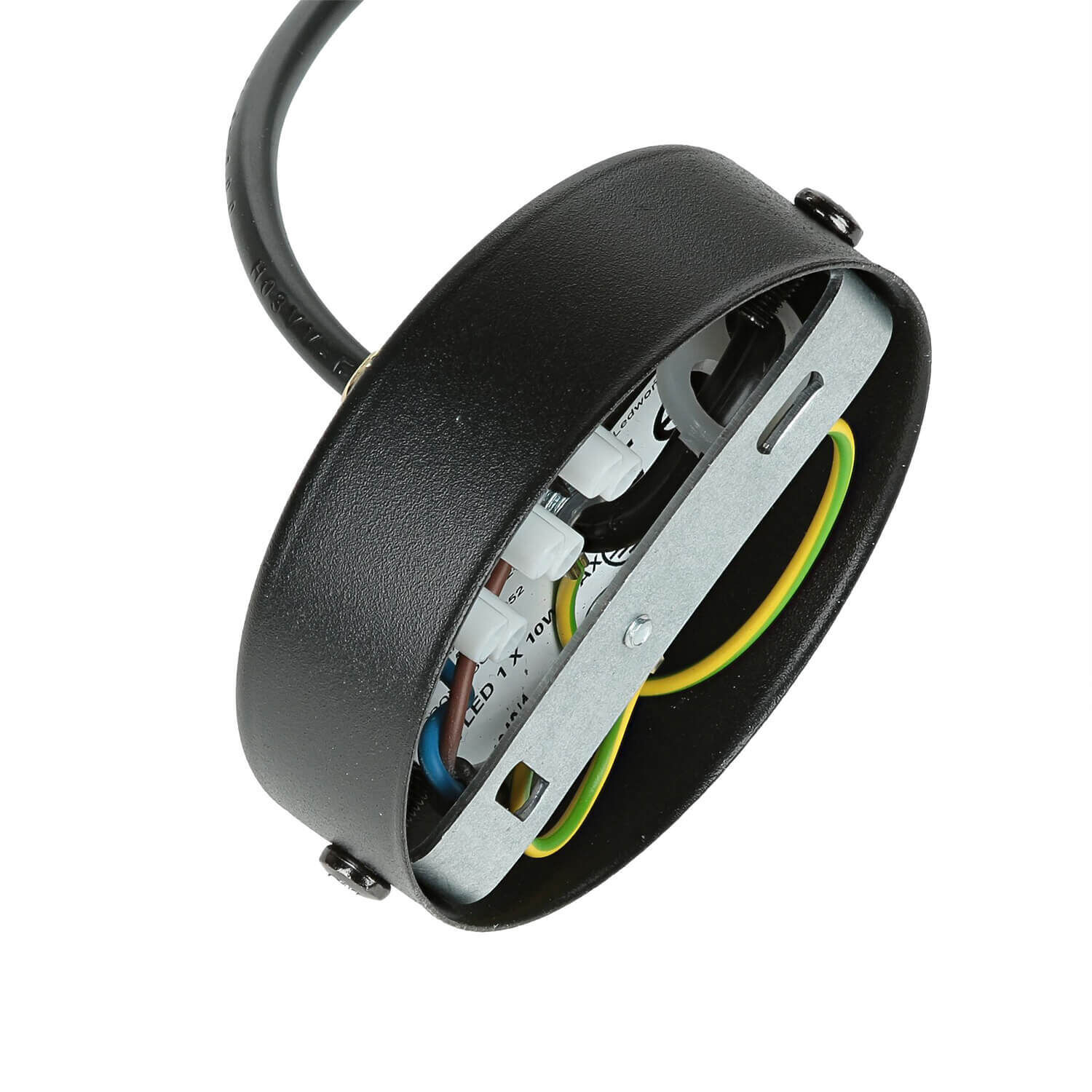 Hängelampe Schwarz innen Weiß Retro rund Esstisch Adapter, Elektronik