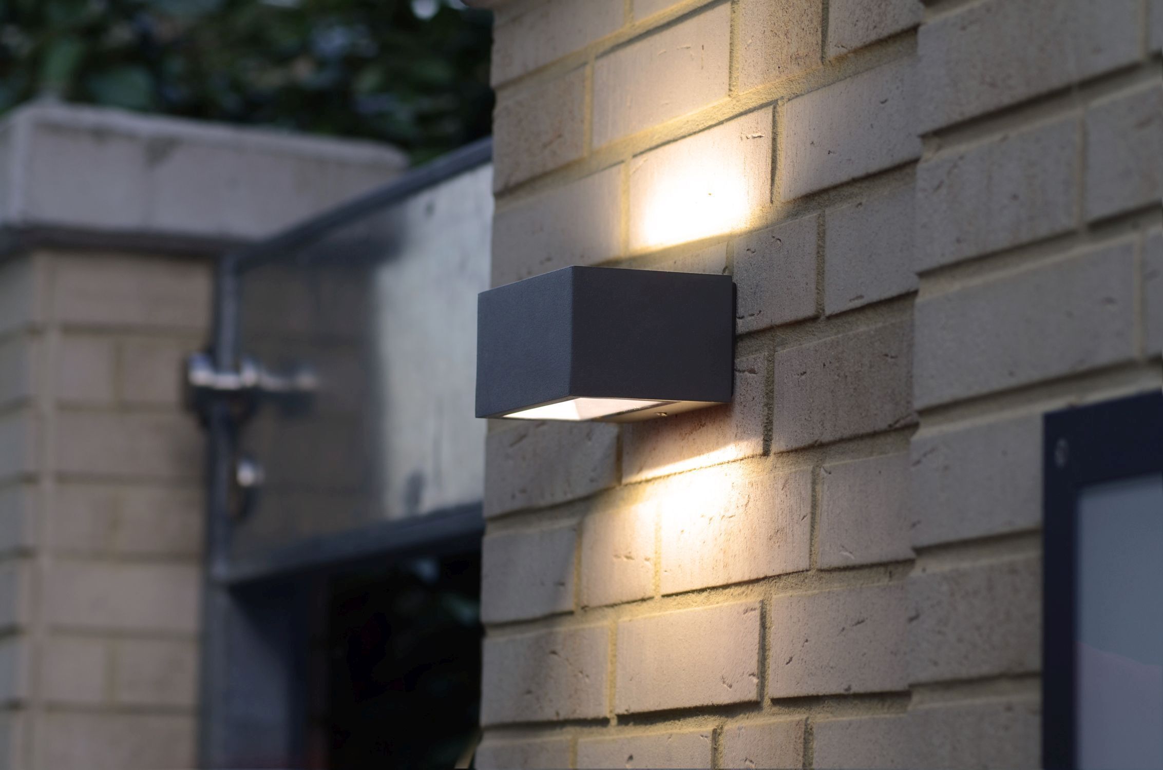 LED Wandlampe Up Down Aluminium Anthrazit B:14 cm IP54