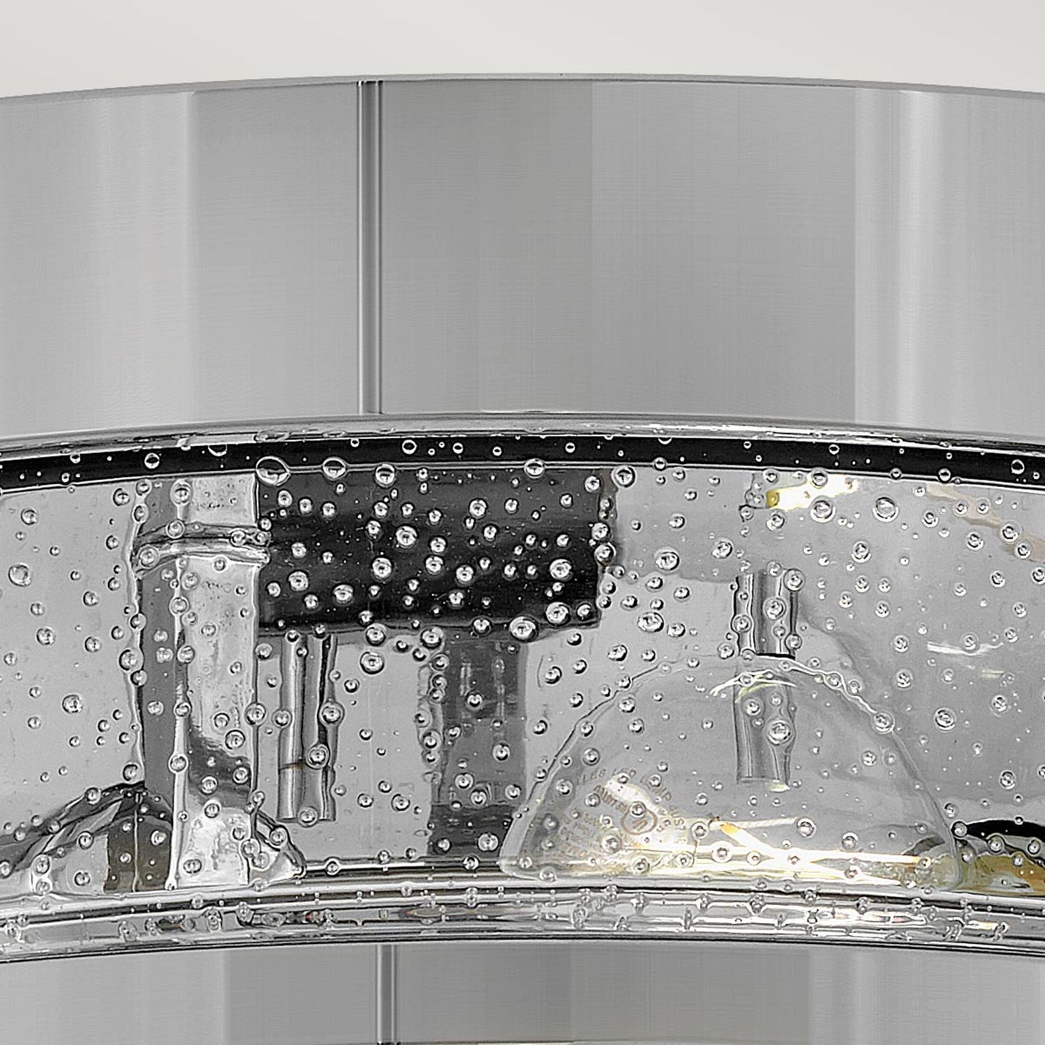 Deckenleuchte rund D: 40 cm Chrom aus Metall Glas 3x E27