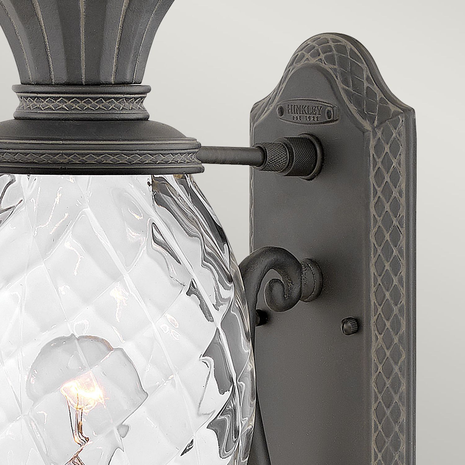 Wandleuchte außen Schwarz Antik IP44 dekorativ Ananas Design Leuchte, Lampe
