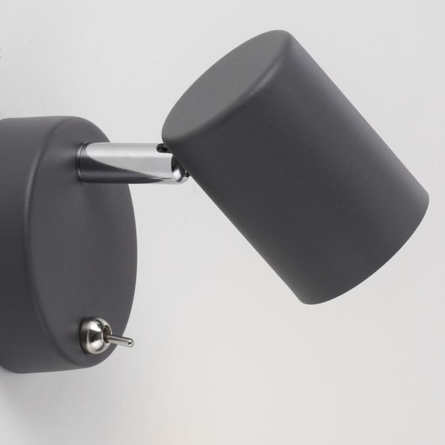 Beweglicher Wandstrahler Schwarz Schalter GU10 T:12 cm Lampe