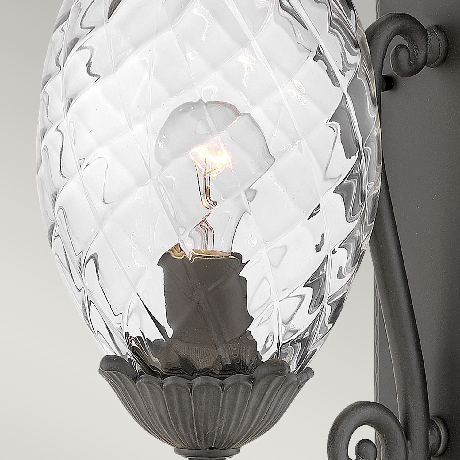 Wandleuchte außen Schwarz Antik IP44 dekorativ Ananas Design Lampe, Licht