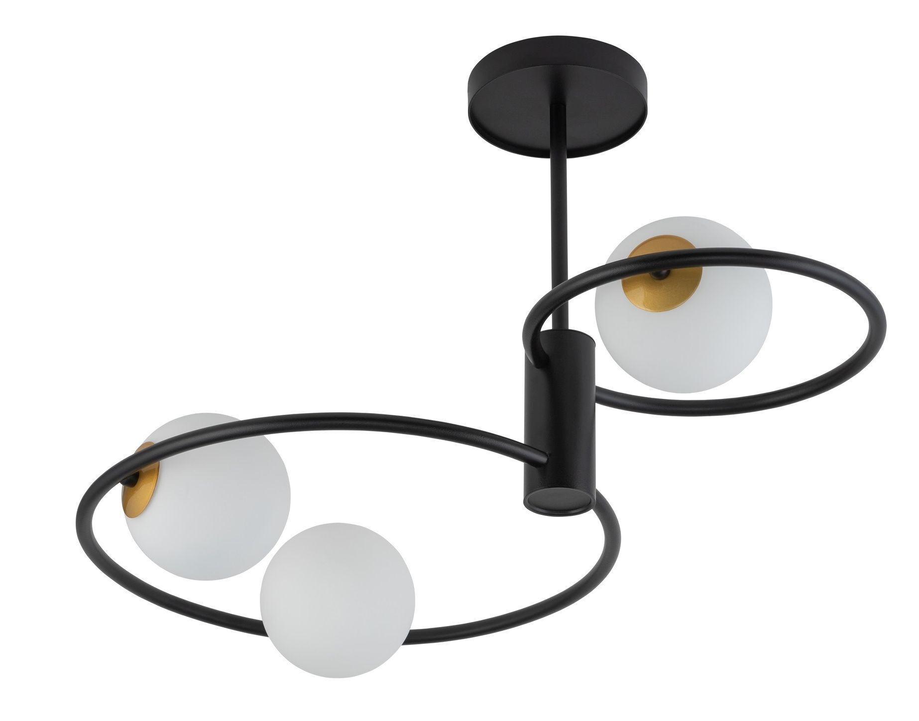 Deckenlampe Metall Glas Kugel Ø12 cm rund G9 3-flammig