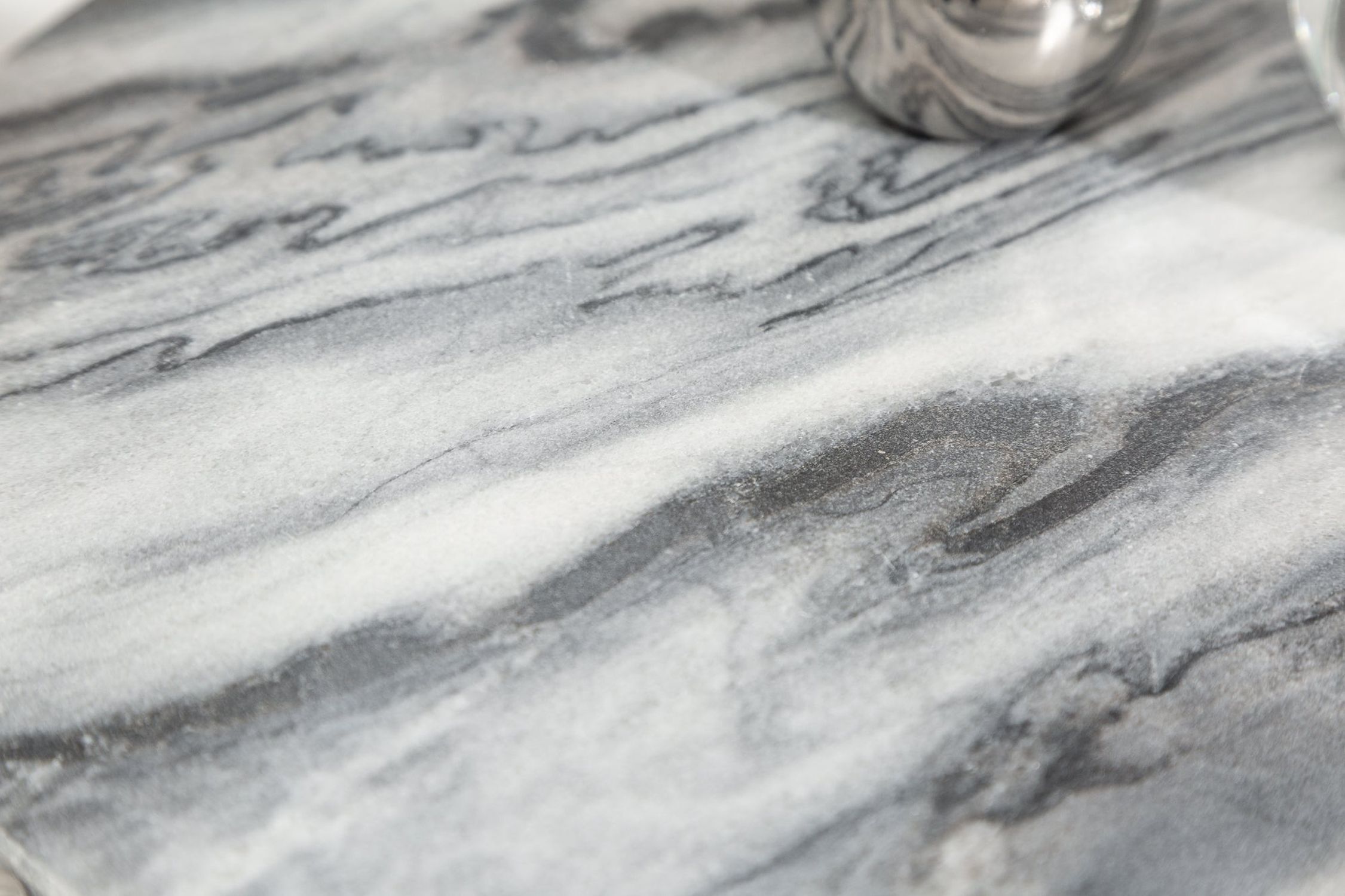 Beistelltisch Marmor Metall in Grau Silber 38x38 cm Rock, Fußboden, Marmor, Drinnen, Innenarchitektur