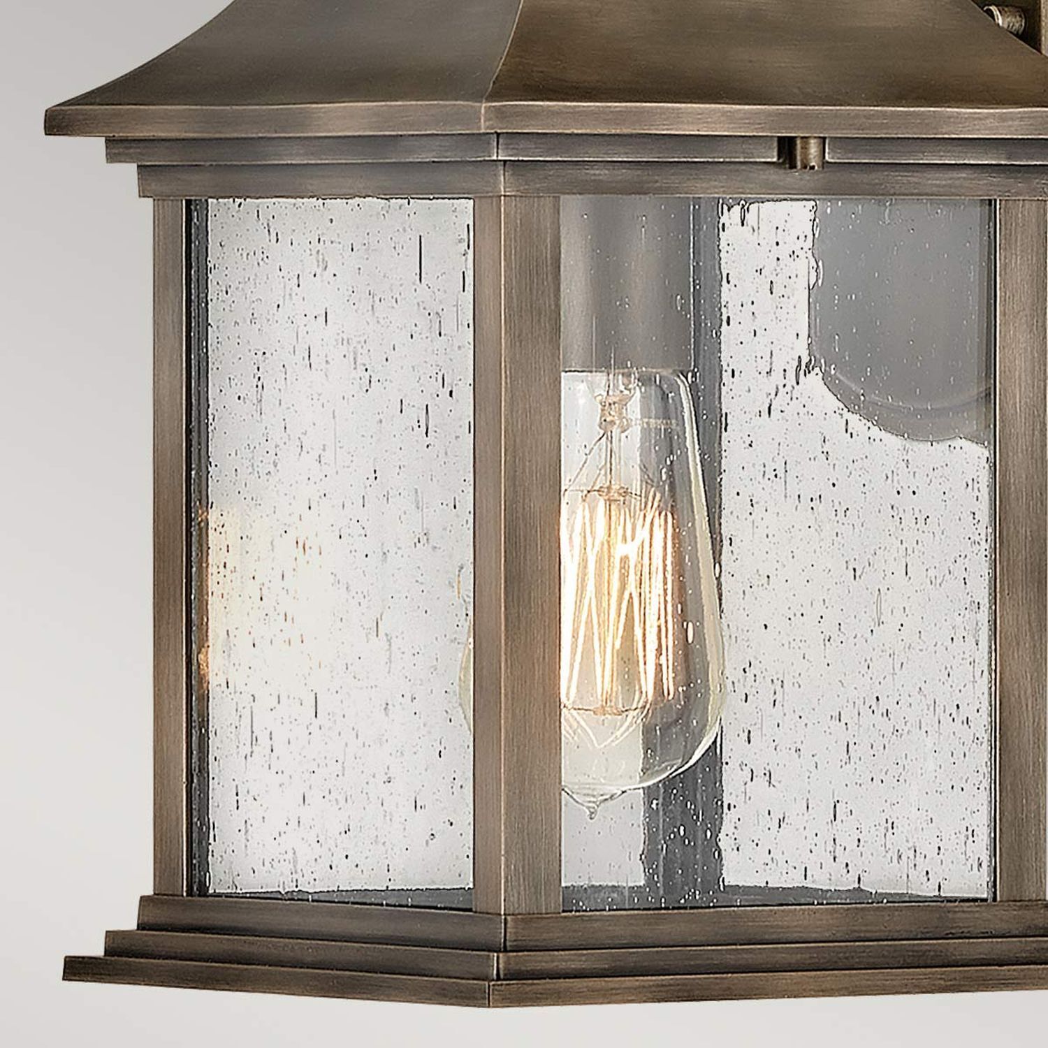 Wandlampe außen E27 IP44 H: 34,9 cm in Bronze Vintage