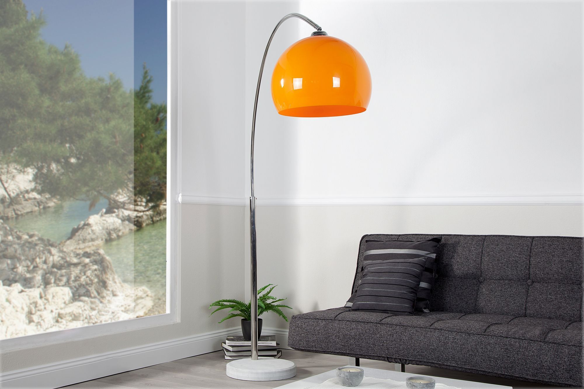 Lampe, Pflanze, Stehlampe, Couch, Mobiliar