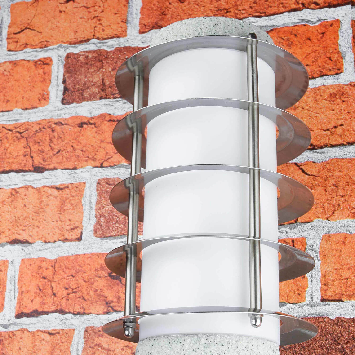 Außenwandlampe IP44 Stein Optik E27 Aluminium BRIGHTON Außenwandlampe IP44 Stein Optik E27 Aluminium BRIGHTON