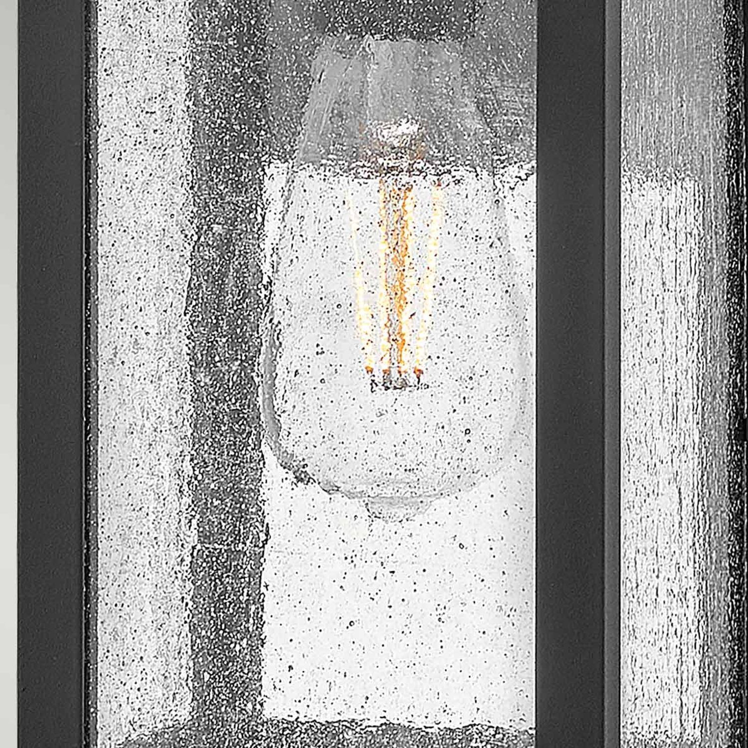 Wandleuchte außen Schwarz antik Regenglas E27 IP44 Vintage Drinnen, Beleuchtung