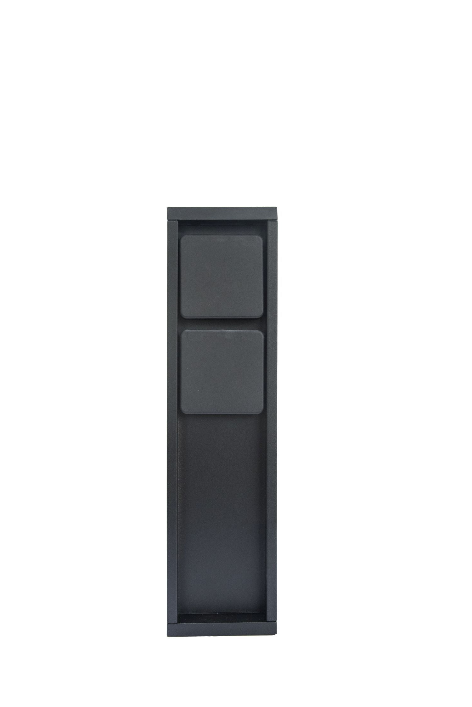 Steckdosensäule Schwarz 31 cm max 3500 W IP54 Aluminium