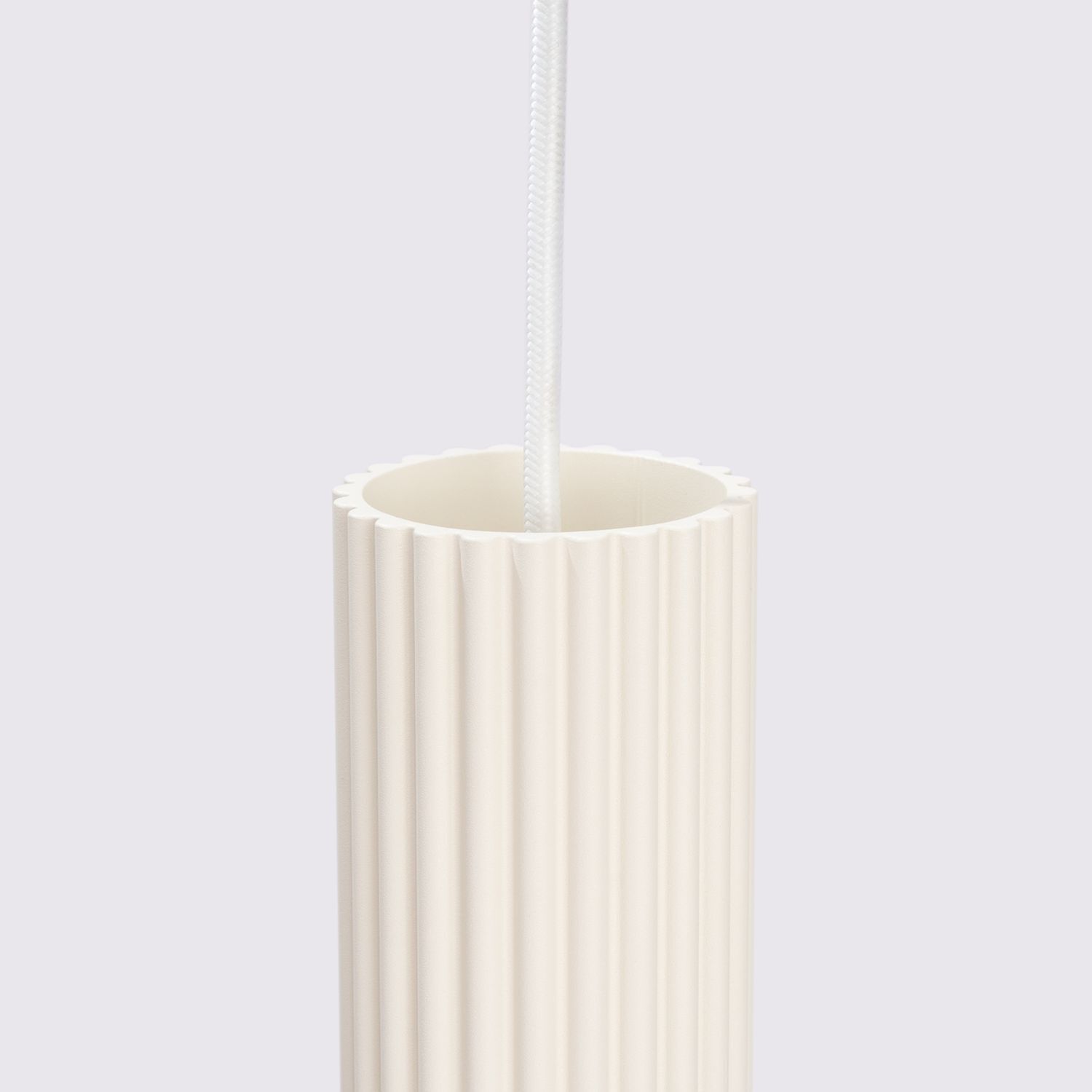 Hängelampe 2-flammig GU10 B: 30 cm schmal in Creme Modern