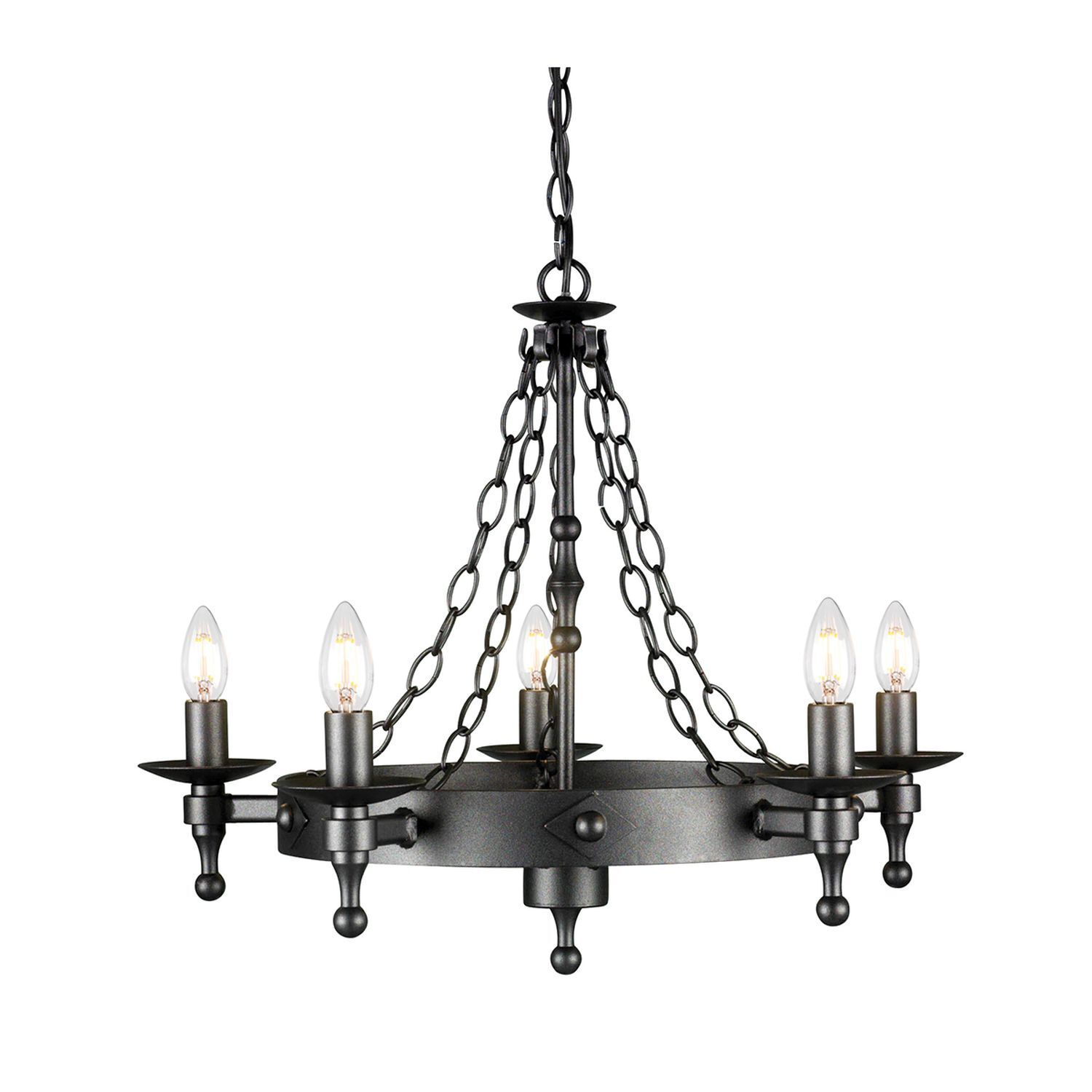 Pendelleuchte CAMELOT 9 Schwarz Ø60cm Design Lampe