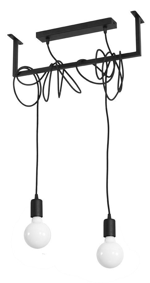 Hängelampe Schwarz verstellbar bis 150 cm E27