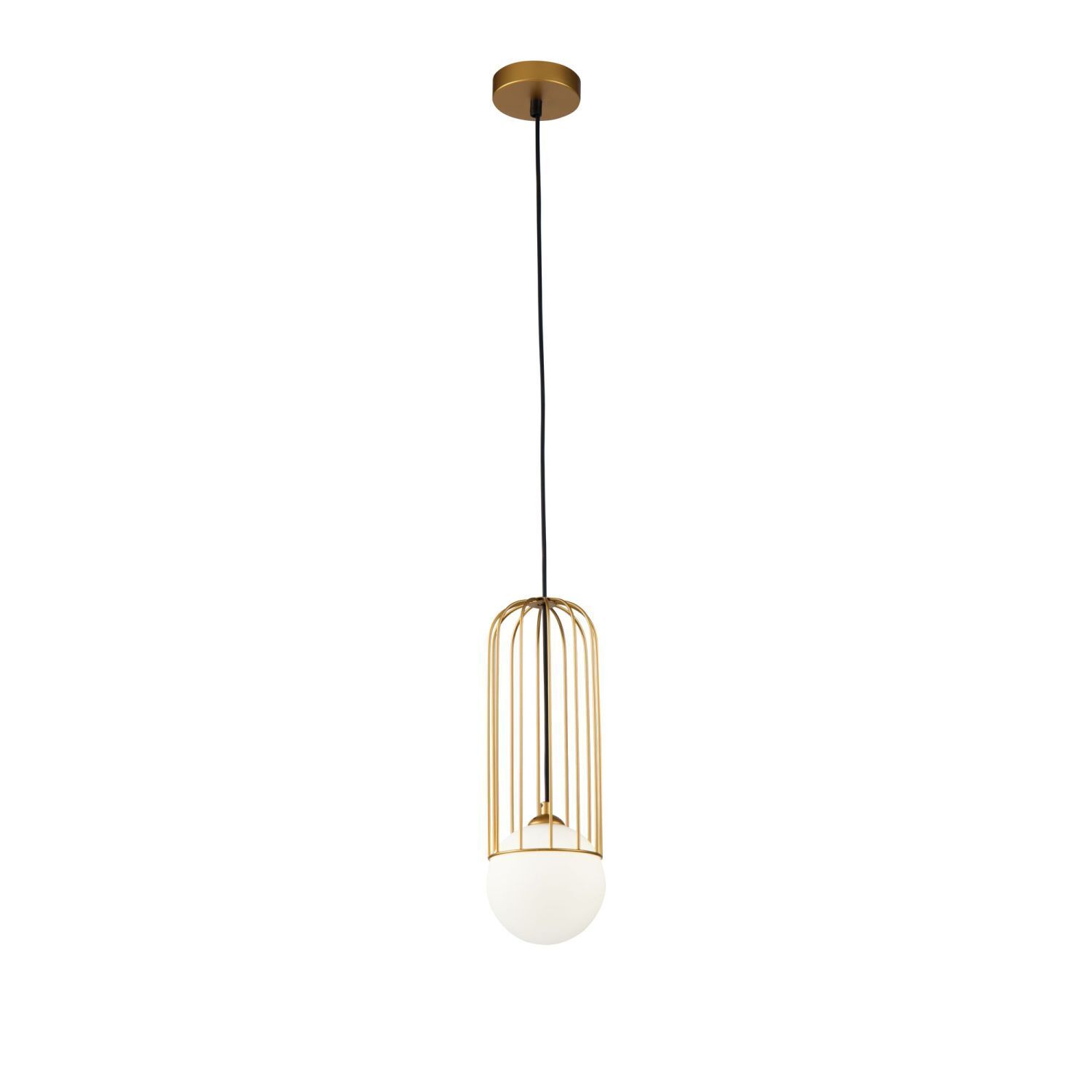 Pendelleuchte Metall Glas D: 12 cm rund H: max. 168 cm