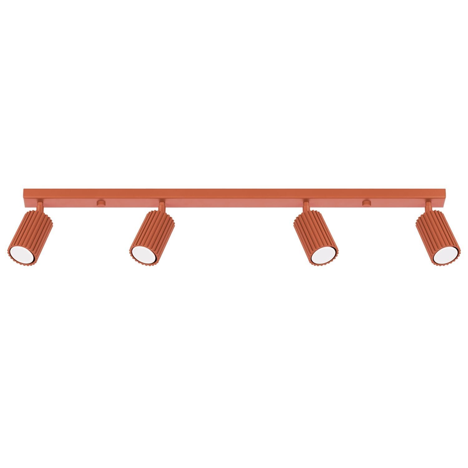 Deckenstrahler 4-flammig 81 cm lang schwenkbar GU10 Rot