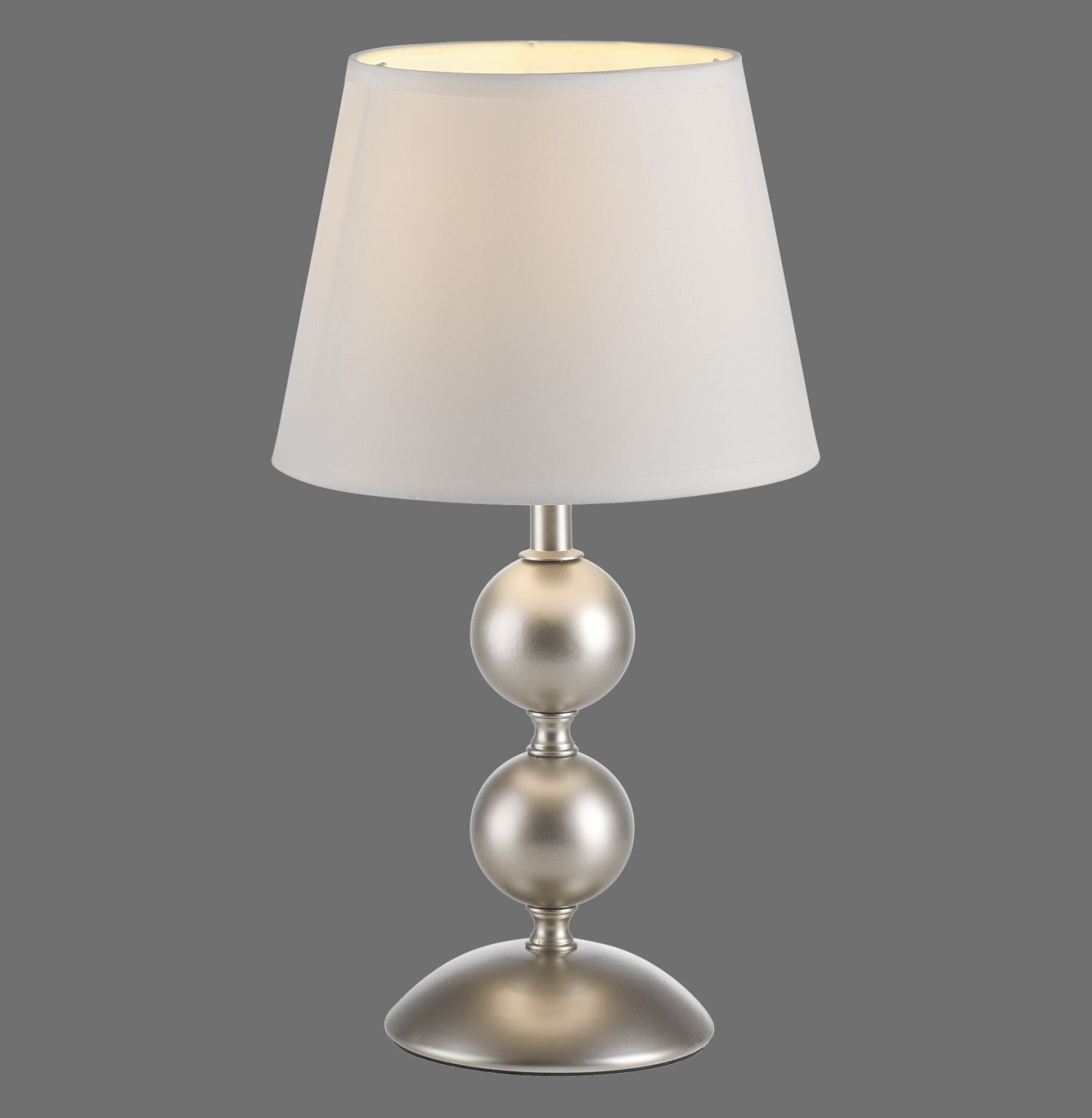 Tischlampe Stoffschirm Metall Creme Bronze 36 cm E27