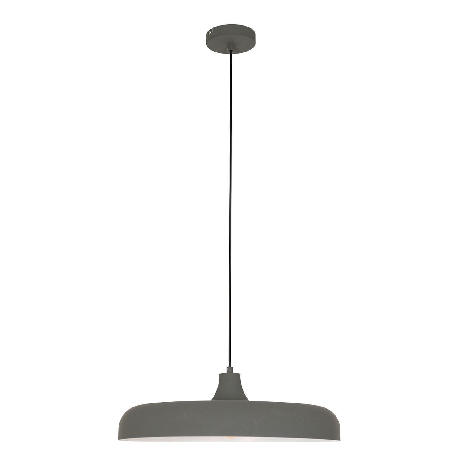 Hängelampe Metall Grau L:50 cm rund E27 Modernes Design