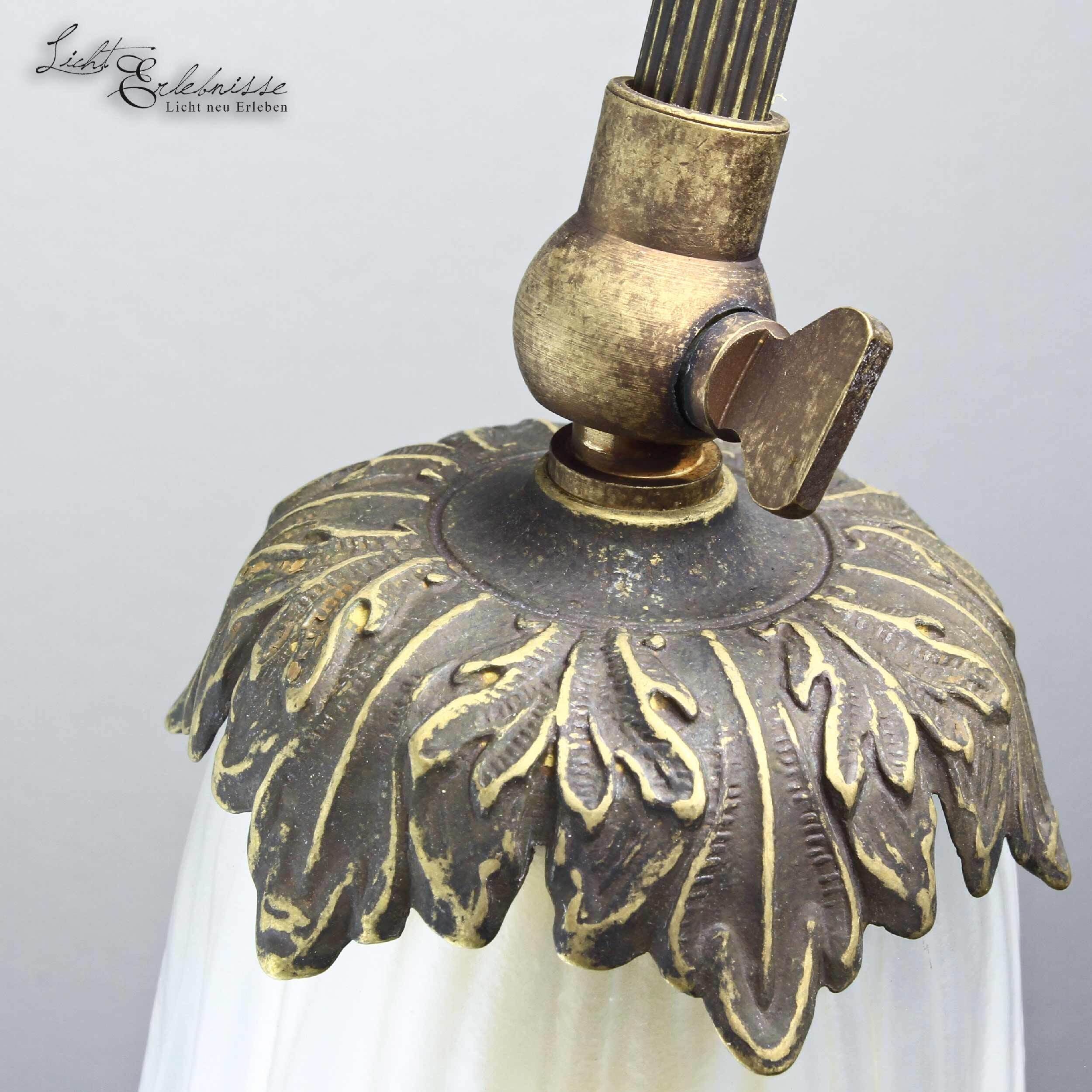 Florale Stehleuchte Weiß Bronze, Lampe