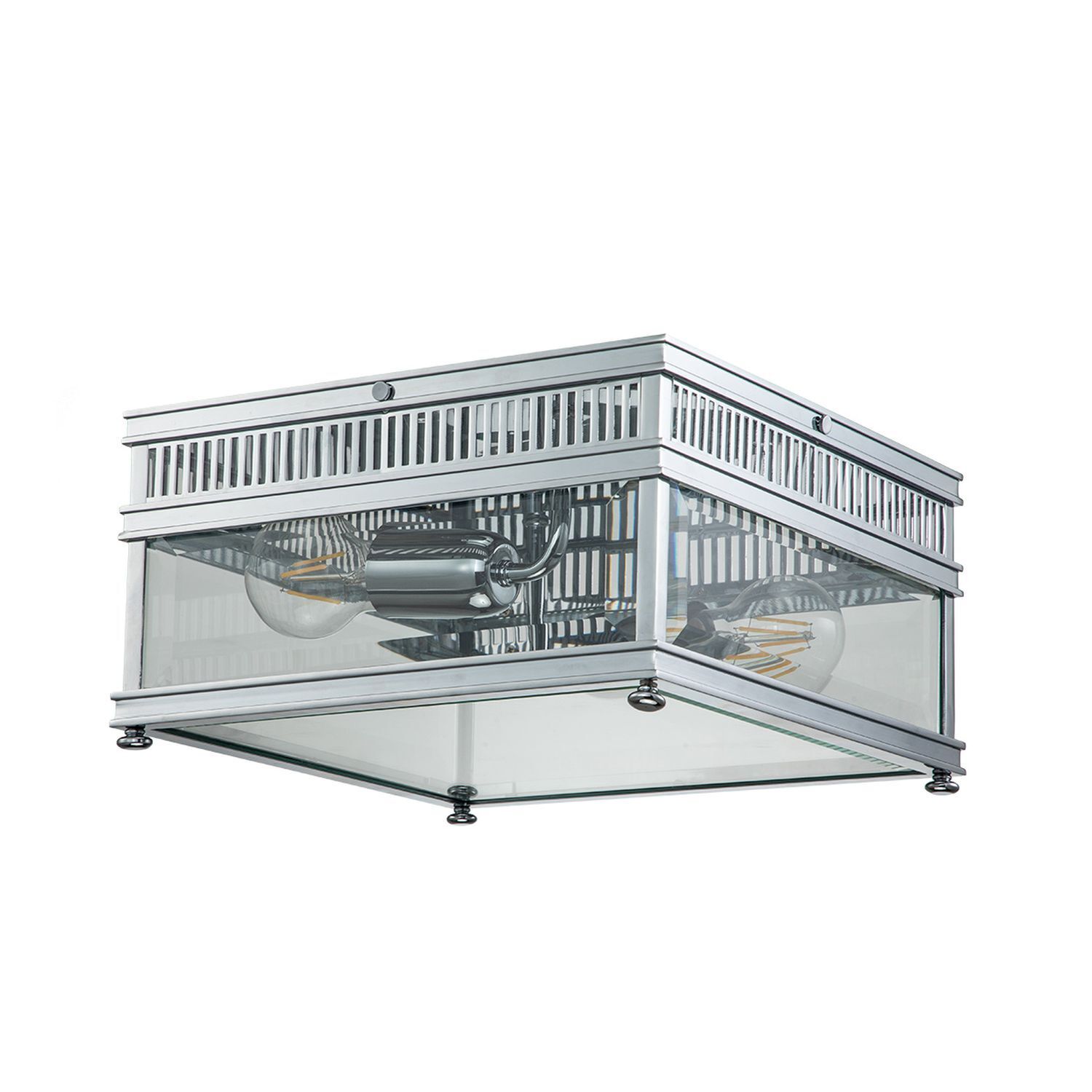 Deckenleuchte, Glas, Metall, Lampe, Kastenlampe