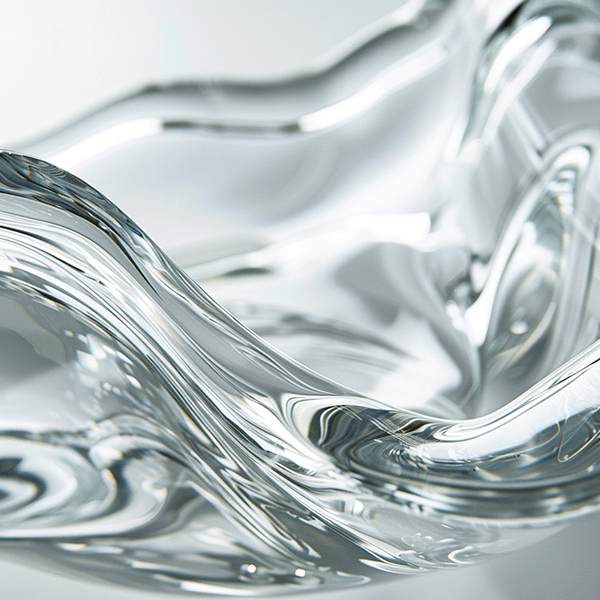 Glaslampen glas, transparent, Fluide?, oberfläche, wellen