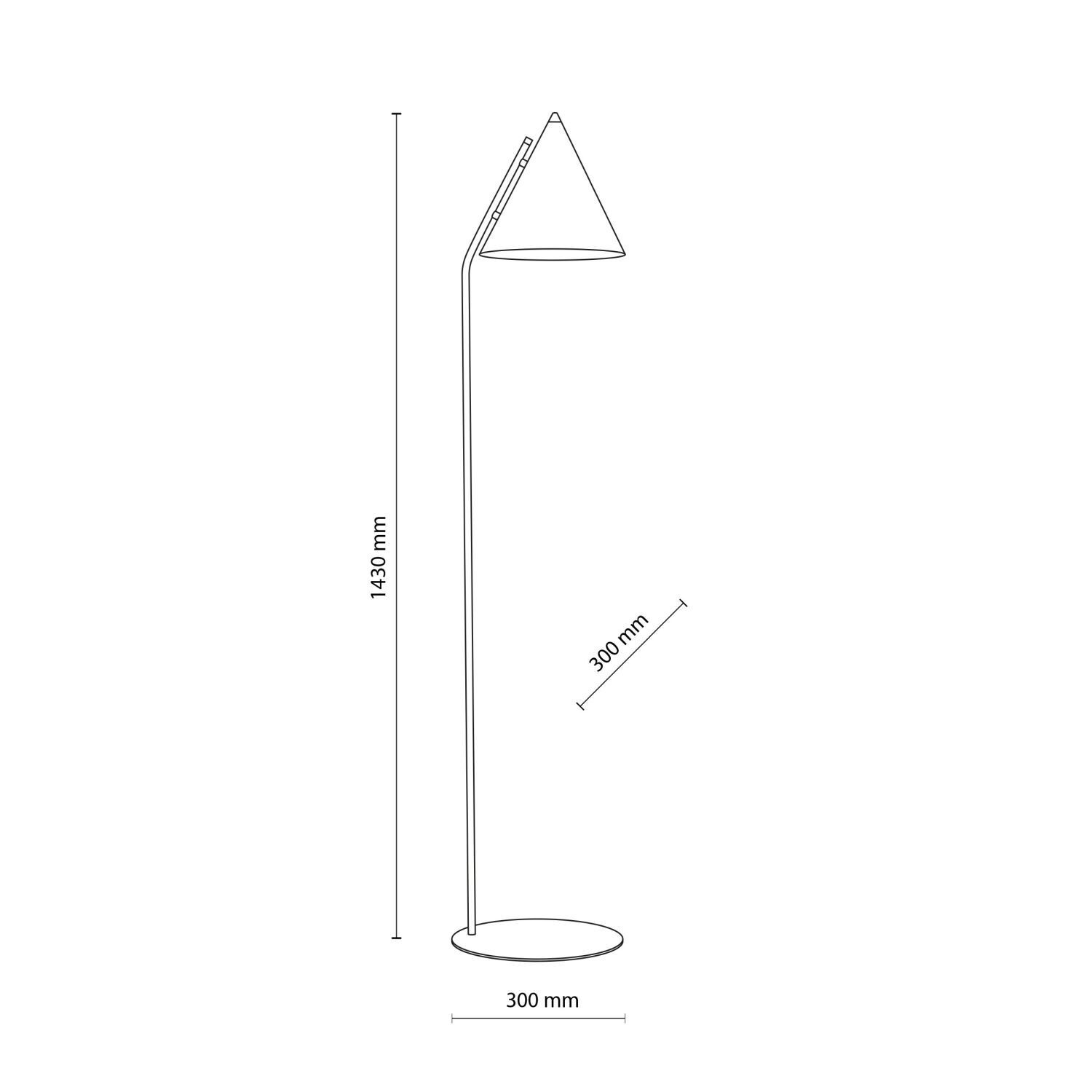 Stehlampe Schwarz Metall 145 cm klein E27 Retro CODY