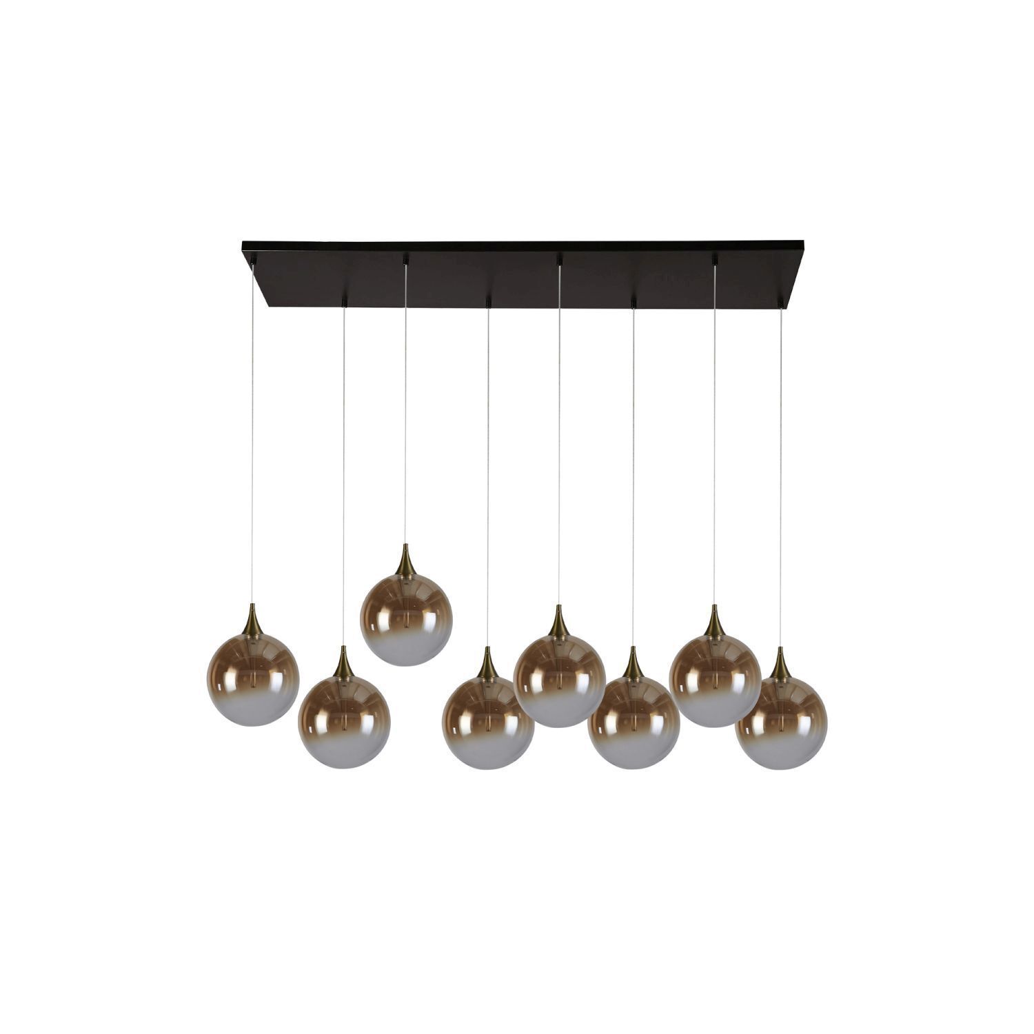 LED Pendelleuchte Glaskugeln 107 cm 3000 K 8-flammig
