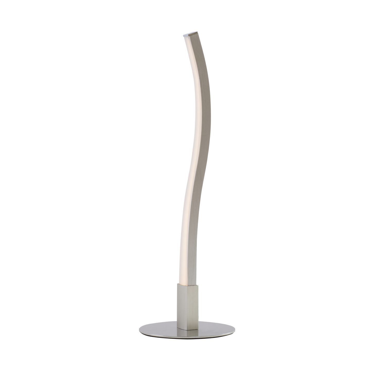 LED Tischleuchte 30,5 cm in Silber matt Weiß 3000 K