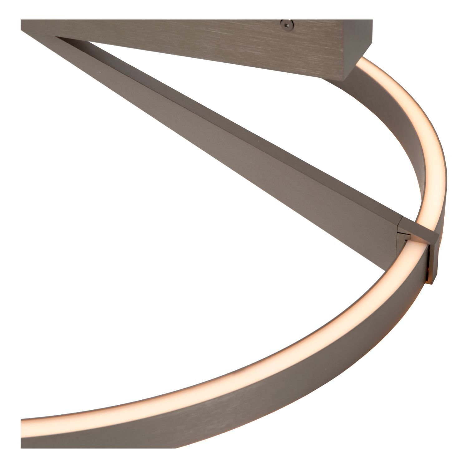 LED Deckenleuchte Fernbedienung 2200 K L:60 cm edel Lichtband, Ringschmuck, Beleuchtung, Metall, Grau