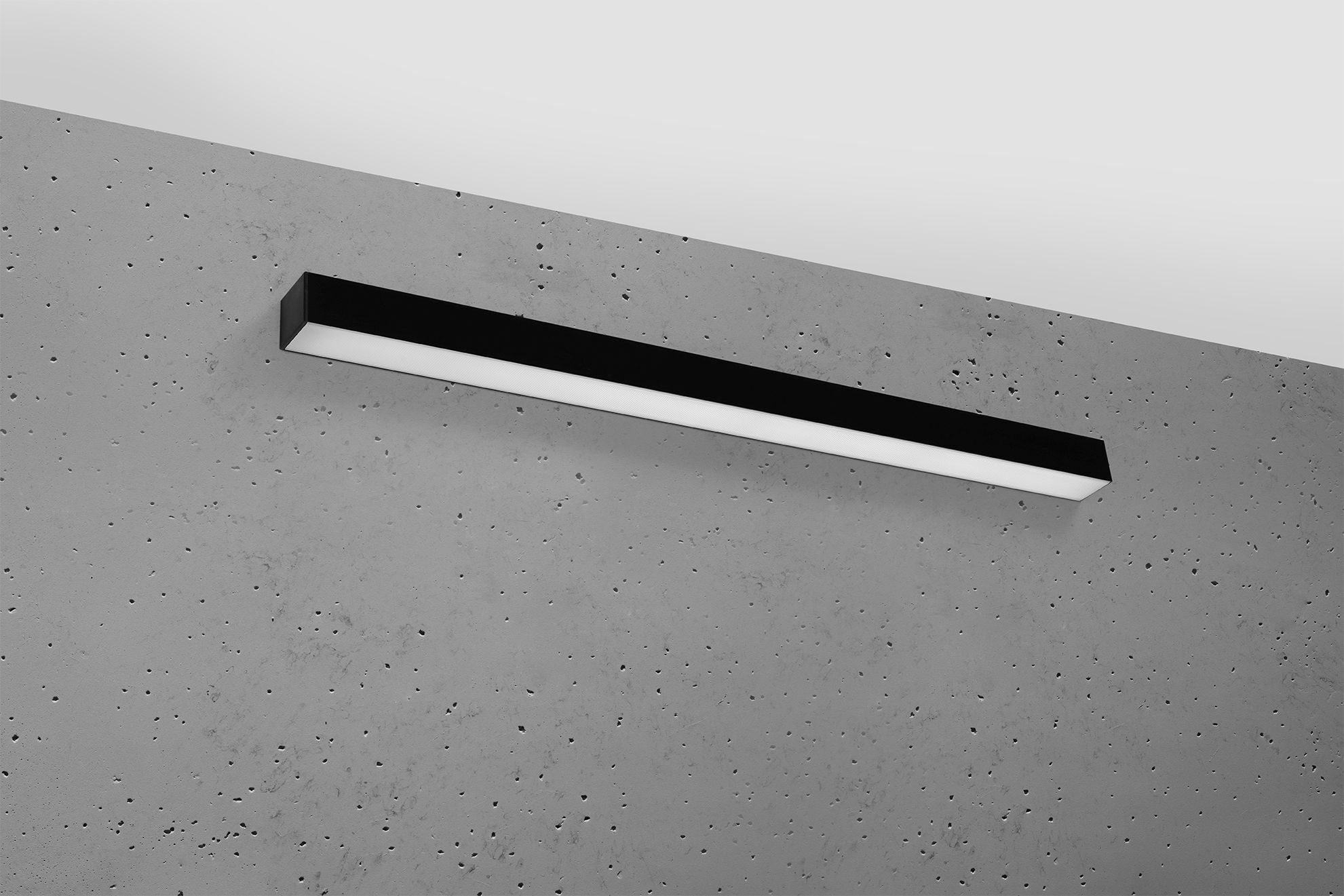 LED Wandleuchte Schwarz Downlight 90 cm länglich 3000 K