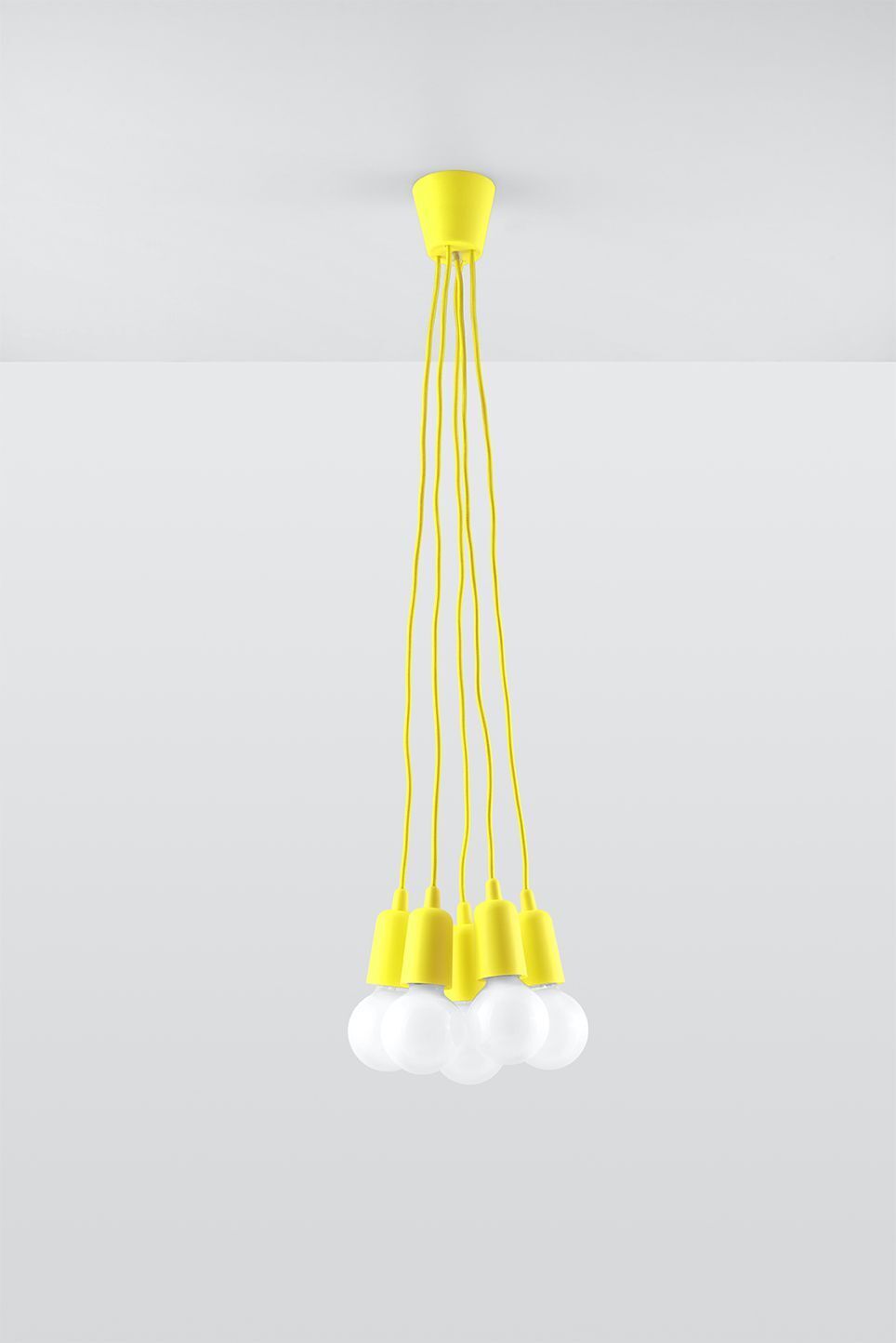 Gelbe Hängelampe Retro verstellbar bis 90 cm für E27