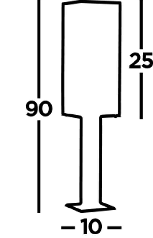 Außenleuchte Edelstahl Glas IP44 E27 90 cm Schwarz