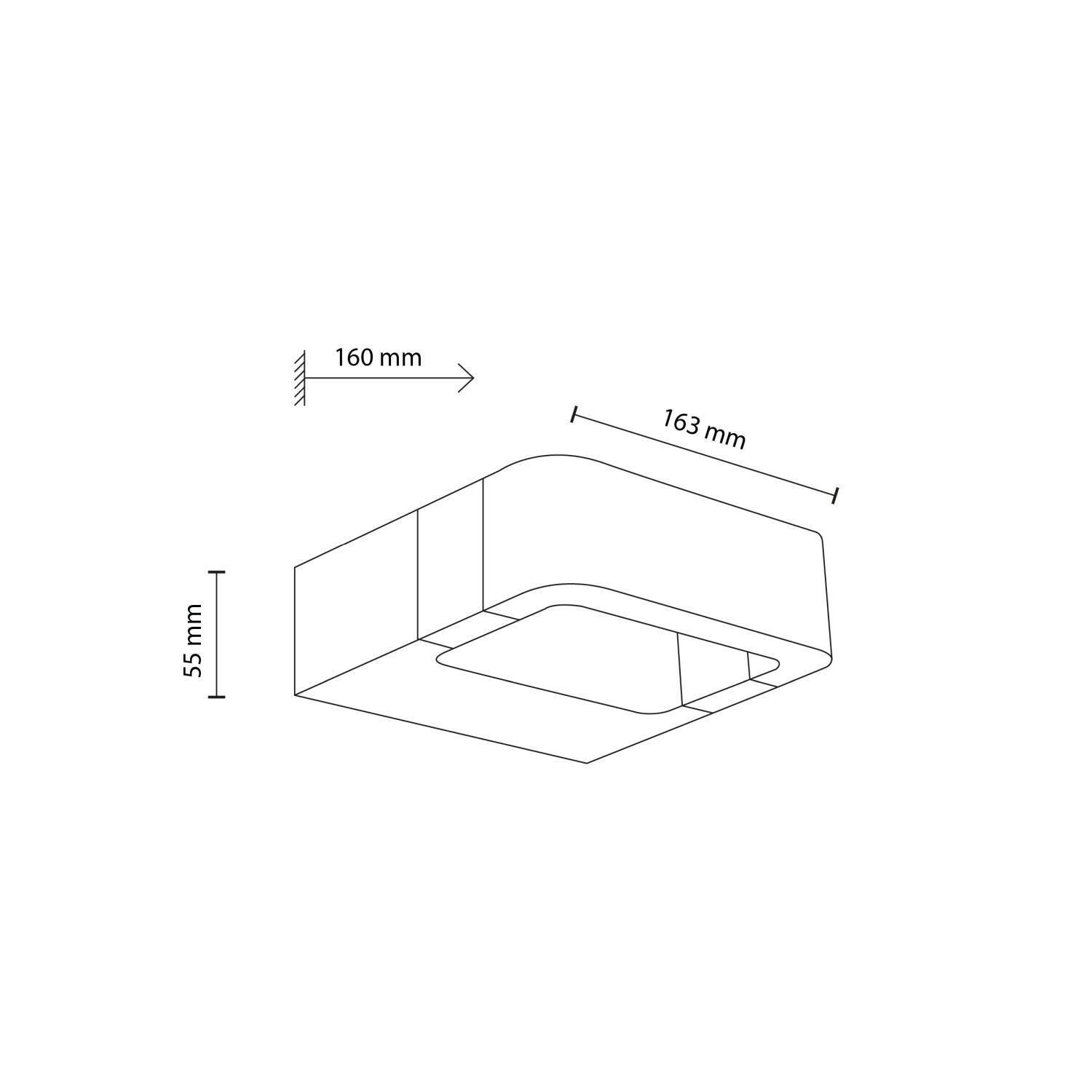Wandhalter, Lichtarm, Badleuchte, Metall, Eckdesign