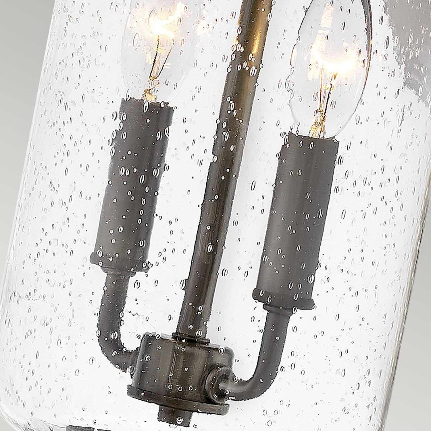 Außenlampe Wand Glas E14 IP44 43,2 cm hoch 2x E14 Vintage