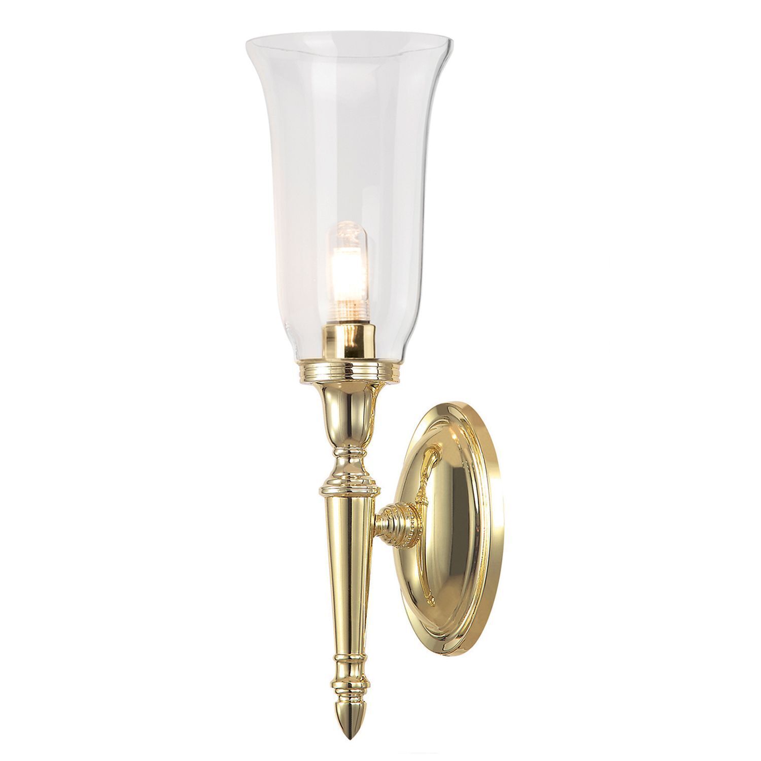 Badezimmerleuchte LED aus Messing Glas Jugendstil IP44