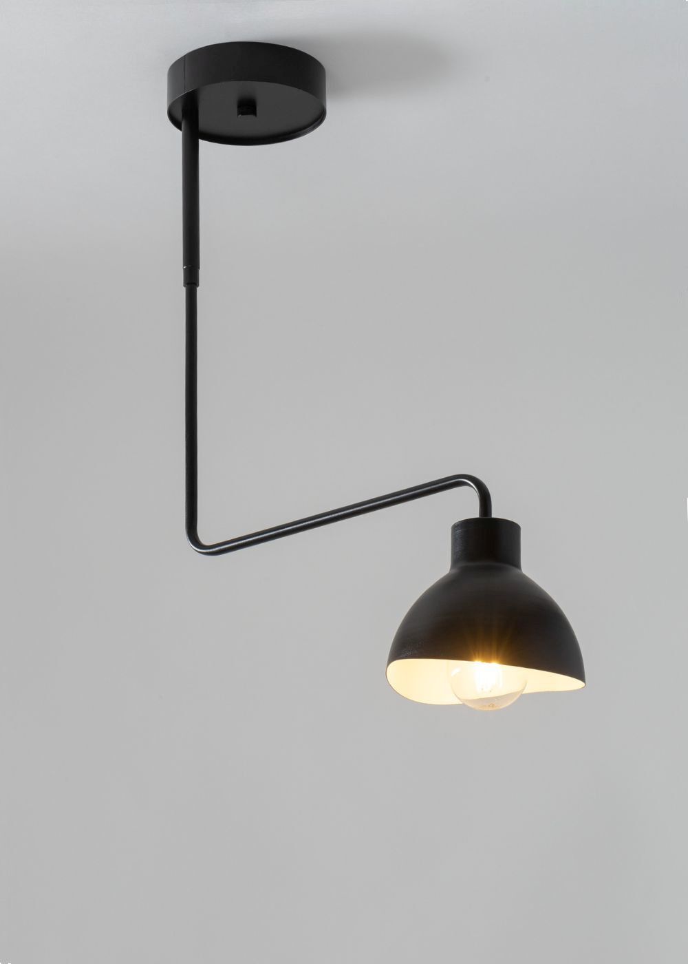 Metall Deckenleuchte Schwarz Weiß Modern E27 auffällig