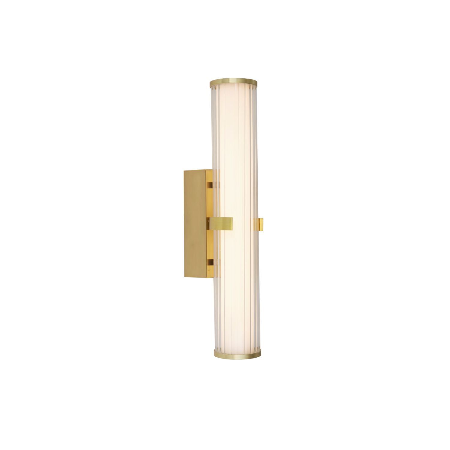 LED Wandlampe IP44 Glas Metall in Gold 43 cm Bad Spiegel