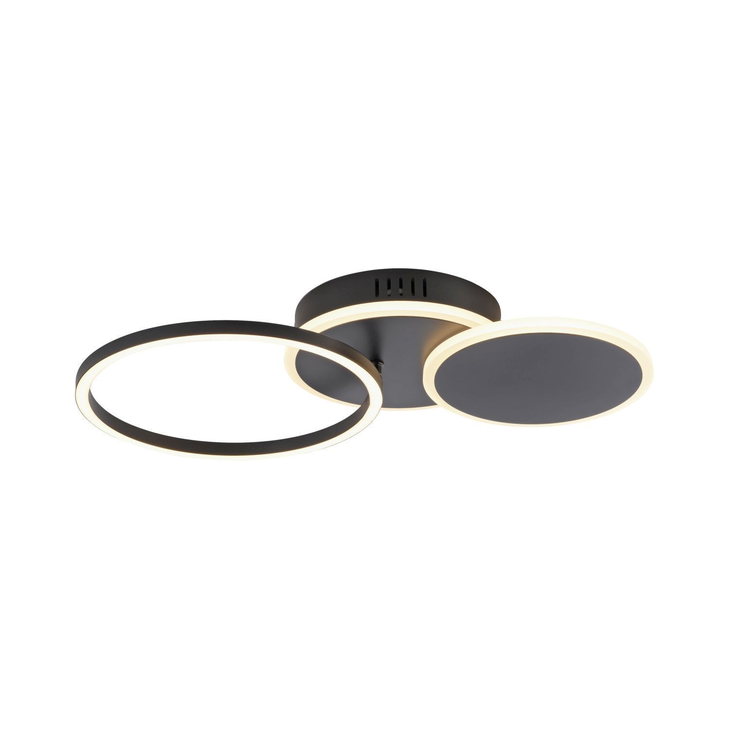 LED Deckenlampe Schwarz Metall warmweiß 26 W beweglich