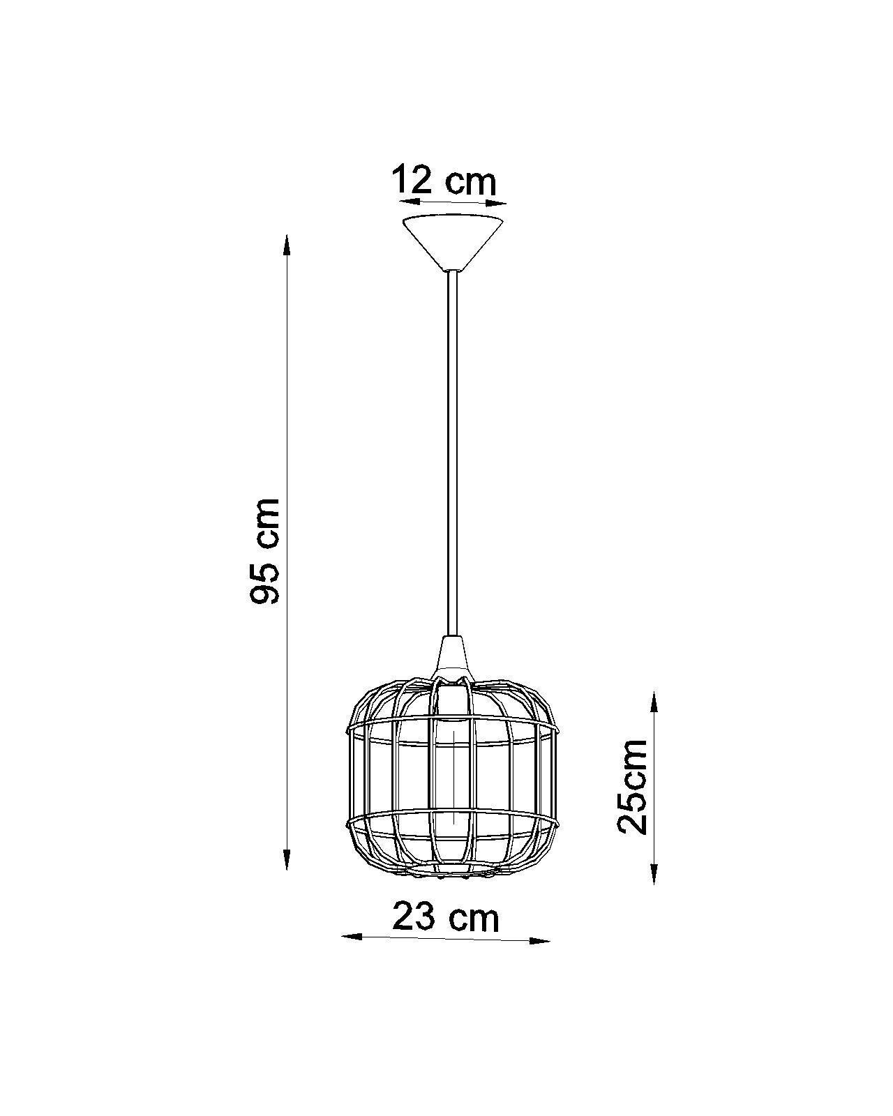 Pendelleuchte Schwarz Ø 23 cm E27 Metall MISAM
