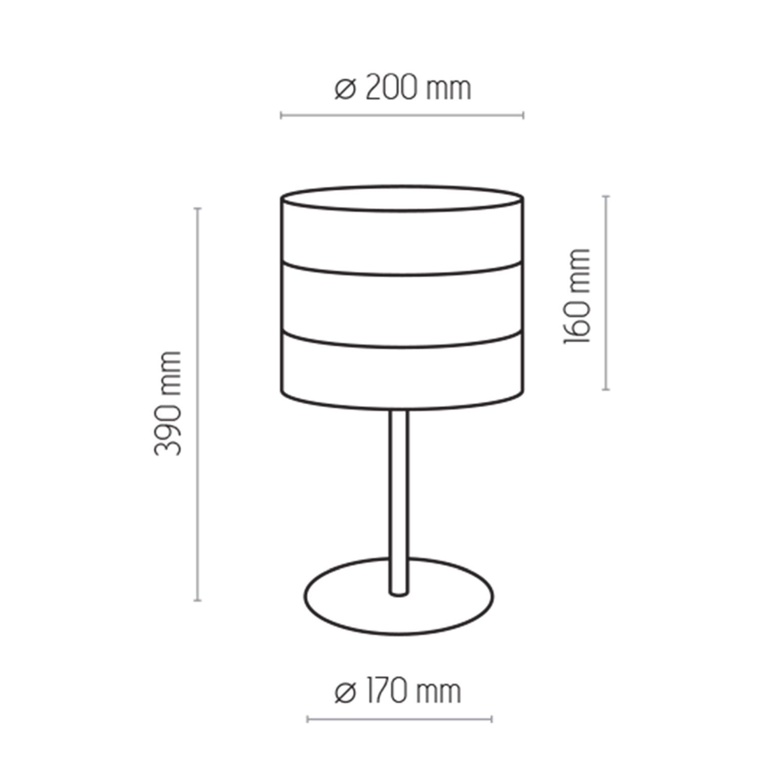 Nachttischleuchte Stoff Weiß Gold 39 cm blendarm