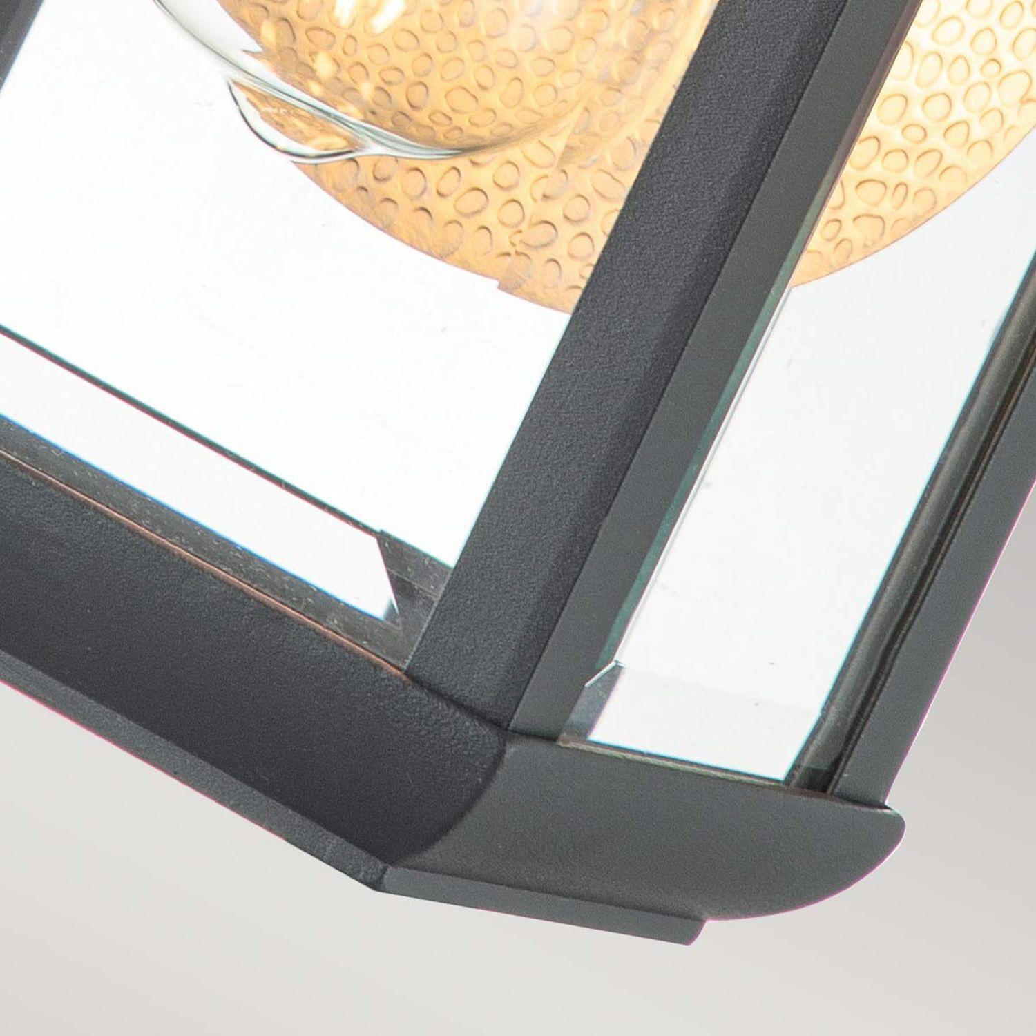 Wandlampe außen Aluminium Glas H: 30,5 cm IP44 E27 Grau