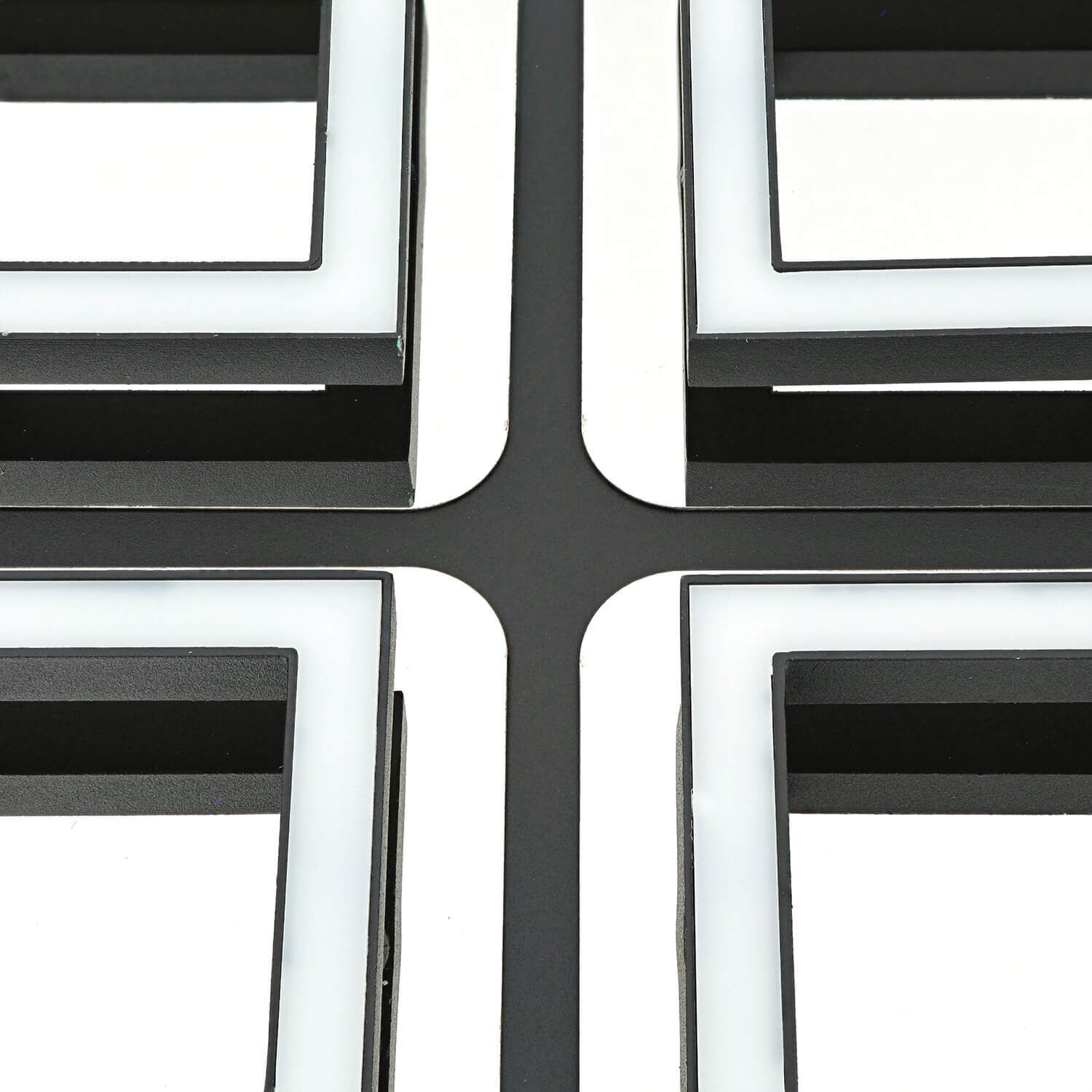 Deckenleuchte LED B: 25 cm Edelstahl in Schwarz Chrom 4200 K