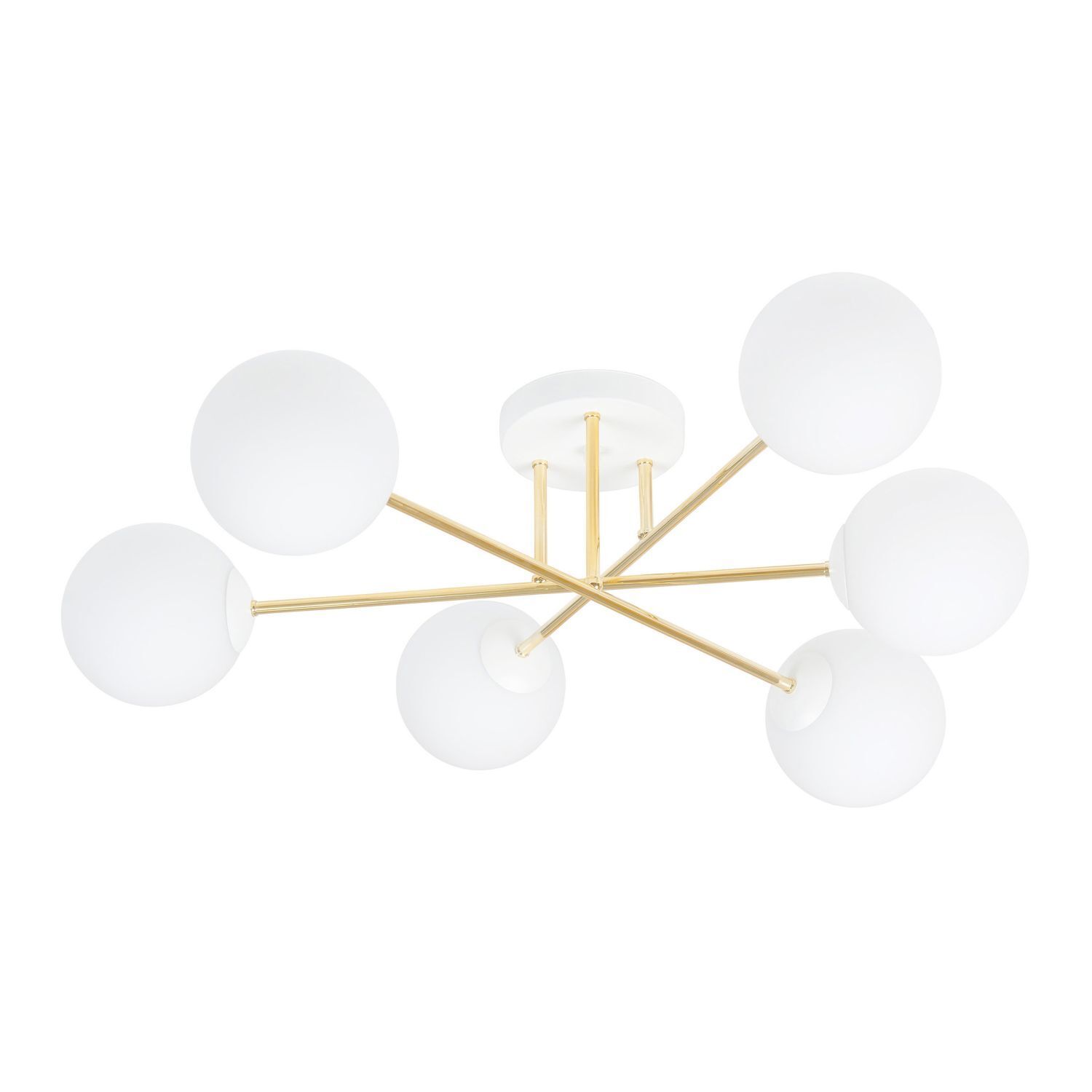 Deckenlampe ANNETTA Metall Glas Kugel Schirme