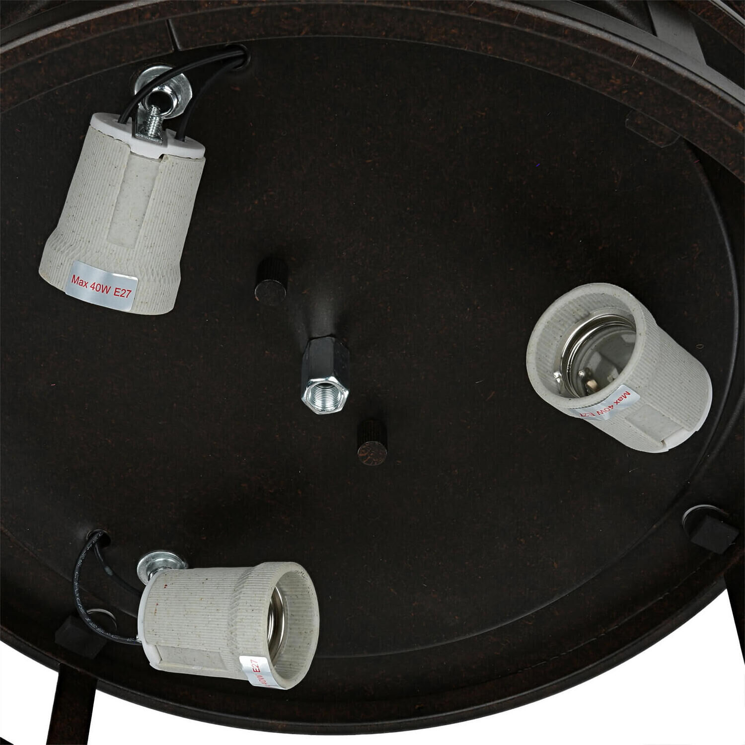 Deckenleuchte SHOJI Creme Ø34cm Vintage Lampe Loft Band